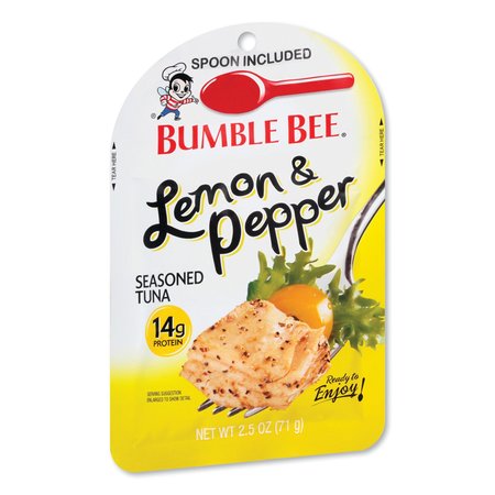 BUMBLE BEE Ready to Enjoy Seasoned Tuna, Lemon and Pepper, 2.5 oz Pouch, PK12, 12PK KAR24064